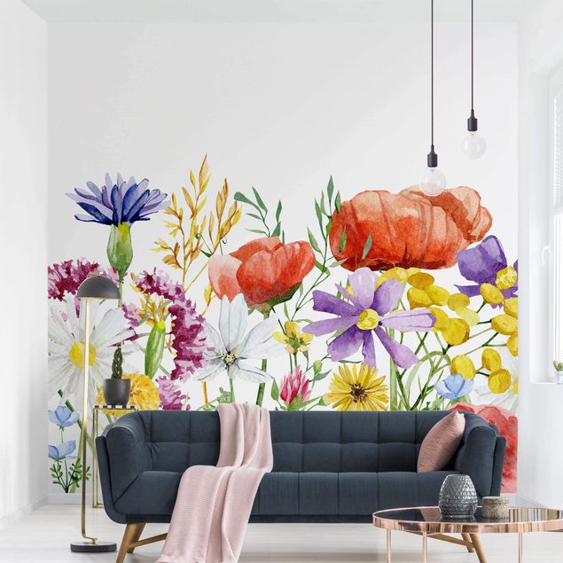 Wallpaper - Watercolour Flowers