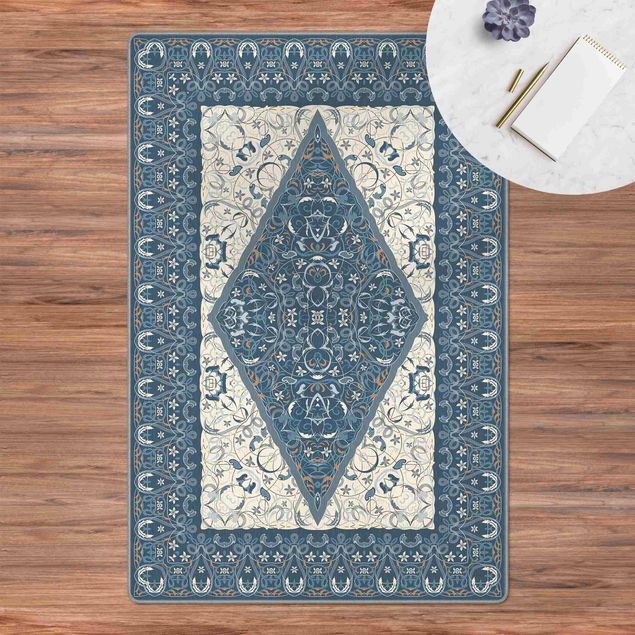 vintage area rugs Arabian Rug In Blue