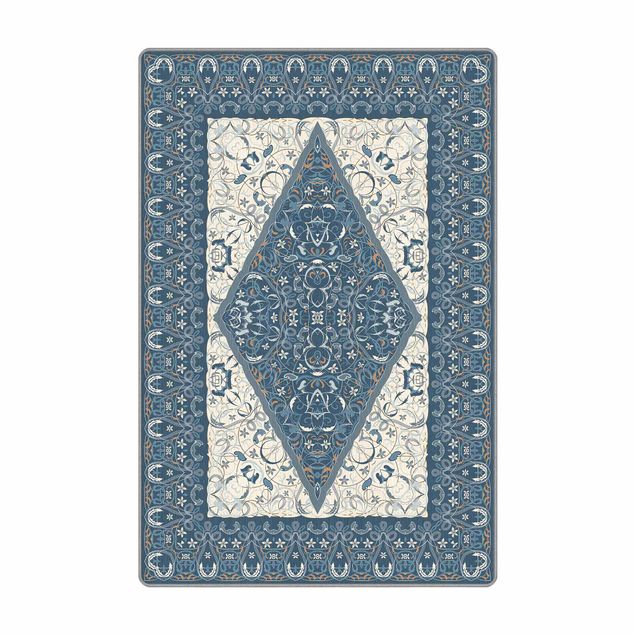 washable rugs Arabian Rug In Blue
