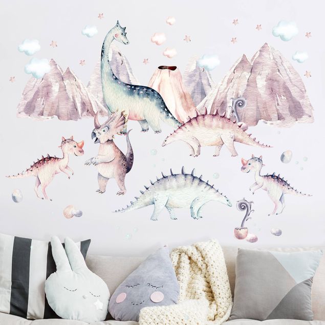 Wall stickers Watercolour World Of Dinosaurs