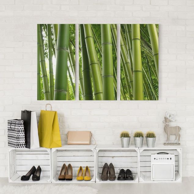 Print on canvas 3 parts - Bamboo Trees