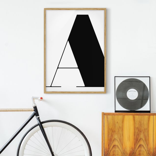 Framed poster - Antiqua Letter A