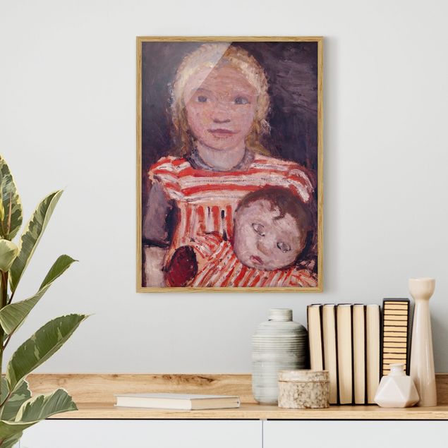 Framed poster - Paula Modersohn-Becker - Girl with Doll