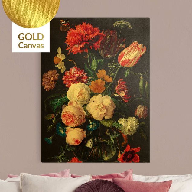 Canvas print gold - Jan Davidsz De Heem - Still Life With Flowers In A Glass Vase