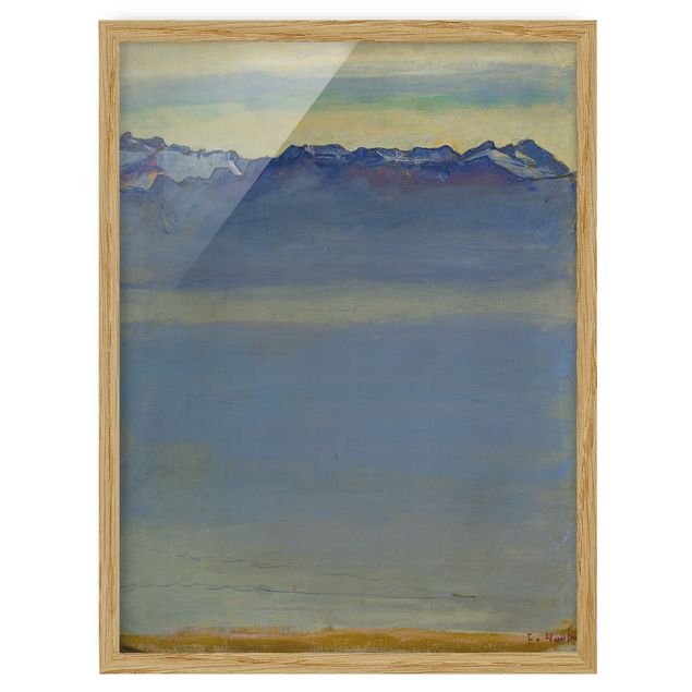 Framed poster - Ferdinand Hodler - Lake Geneva with Savoyer Alps