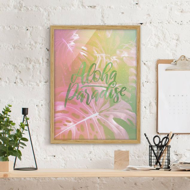 Framed poster - Rainbow - Aloha Paradise