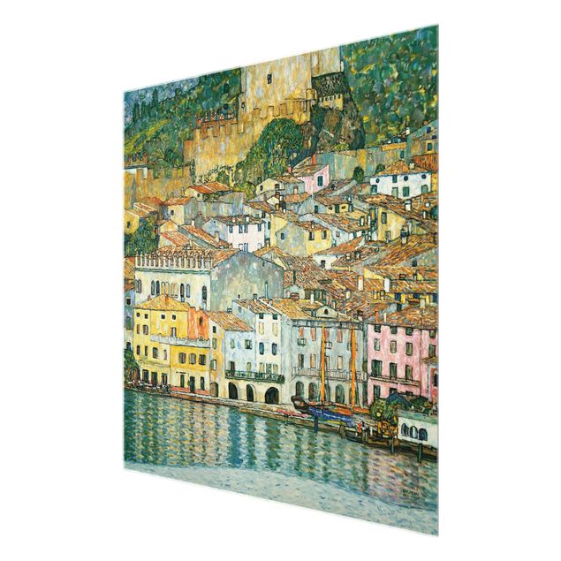 Glass print - Gustav Klimt - Malcesine On Lake Garda