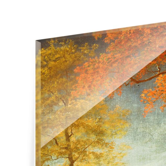 Glass print - Albert Bierstadt - Autumn In Oneida County, New York
