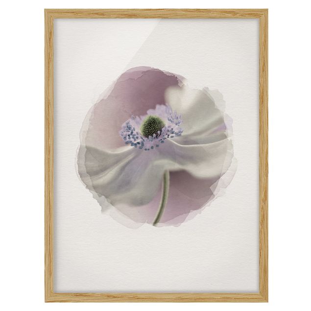 Framed poster - WaterColours - Anemones Breeze