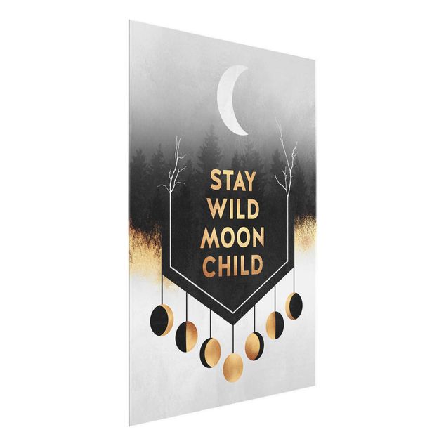 Glass print - Stay Wild Moon Child