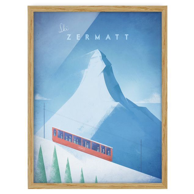 Framed poster - Travel Poster - Zermatt
