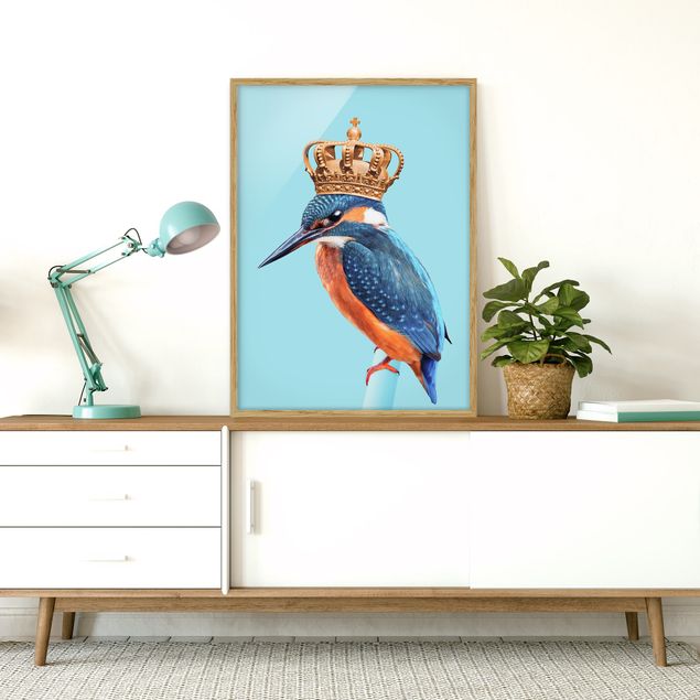 Framed poster - Kingfisher With Crown
