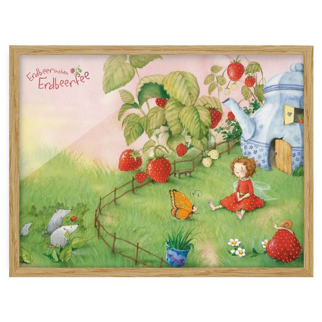 Framed poster - Little Strawberry Strawberry Fairy - In The Garden