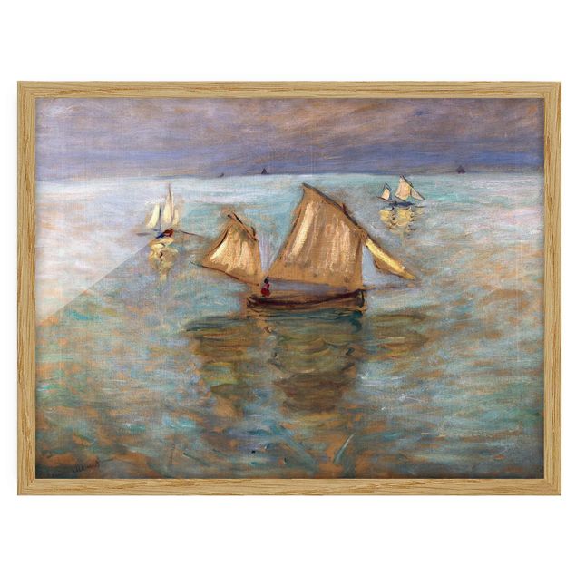 Framed poster - Claude Monet - Fishing Boats Near Pourville