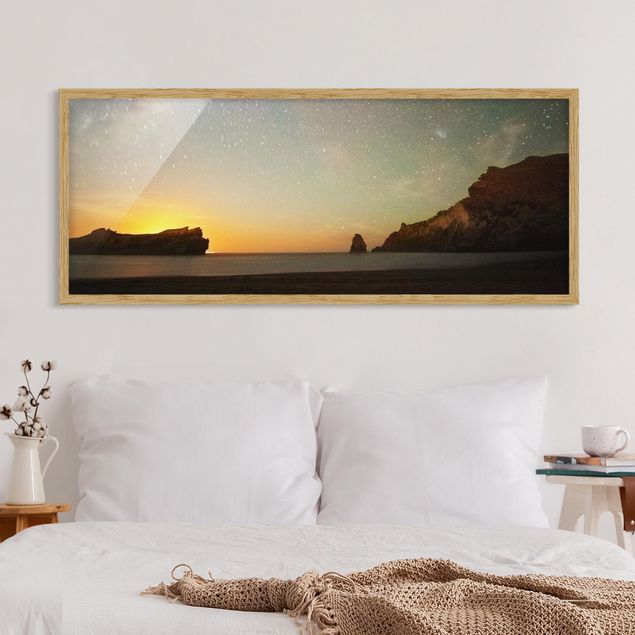 Framed poster - Starry Sky Above The Ocean