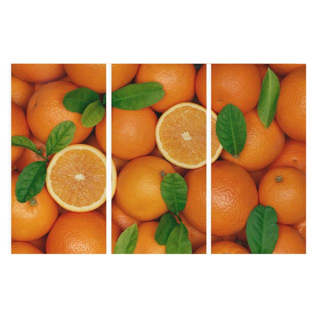 Print on canvas 3 parts - Juicy oranges