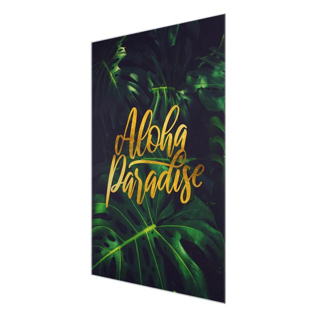 Glass print - Jungle - Aloha Paradise