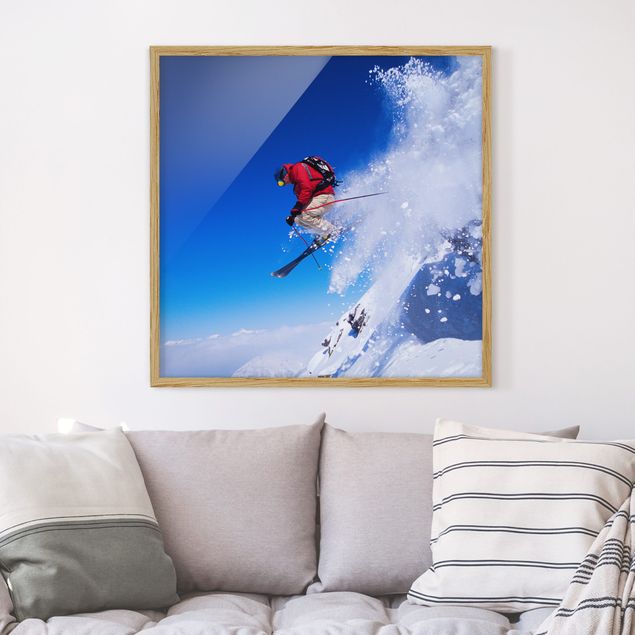 Framed poster - Ski Jump at the Slope