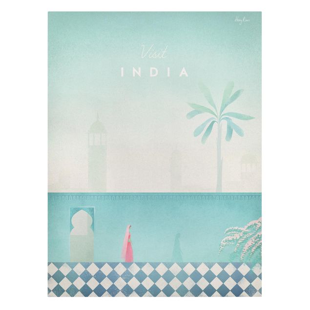 Print on canvas - Travel Poster - India