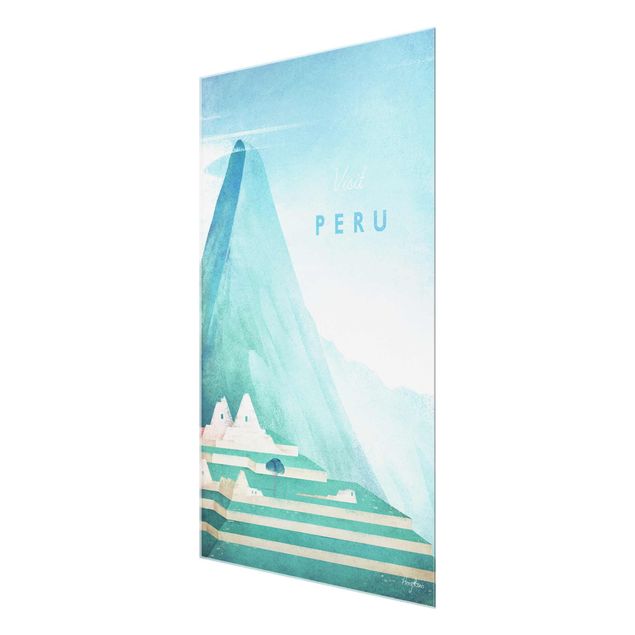 Glass print - Travel Poster - Peru
