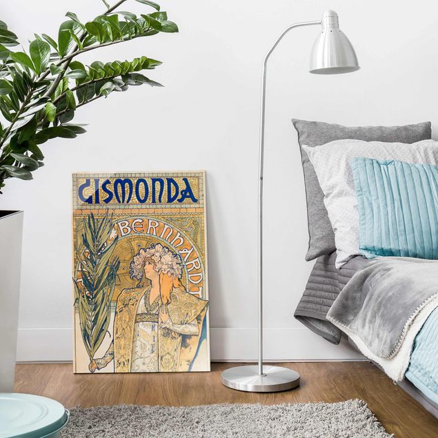 Glass print - Alfons Mucha - Poster For The Play Gismonda