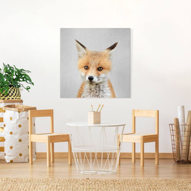Canvas print - Baby Fox Fritz - Square 1:1
