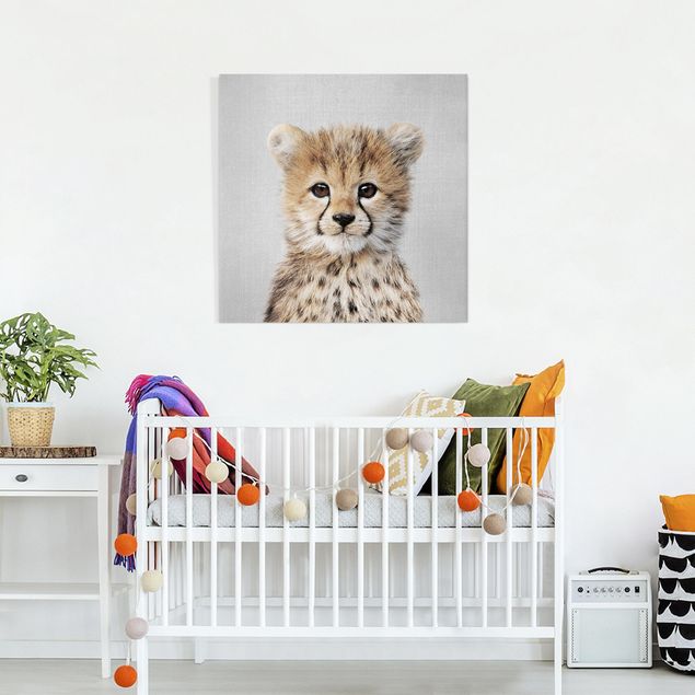 Canvas print - Baby Cheetah Gino - Square 1:1