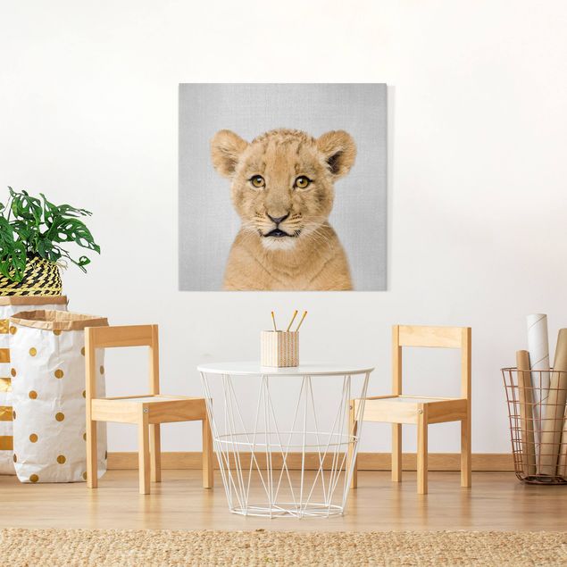 Canvas print - Baby Lion Luca - Square 1:1