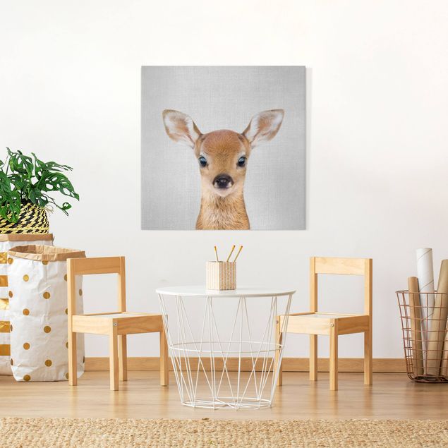 Canvas print - Baby Roe Deer Romy - Square 1:1
