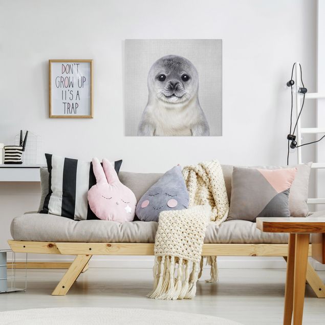 Canvas print - Baby Seal Ronny - Square 1:1