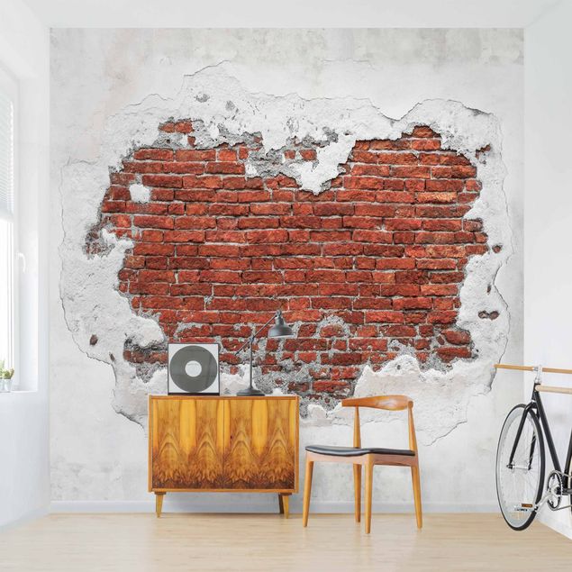 Wallpapers Brick Wall Shabby Plaster