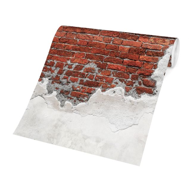 Wallpaper - Brick Wall Shabby Plaster