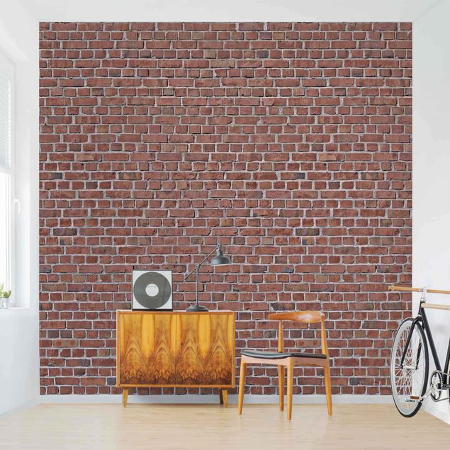 Wallpapers Brick Tile Wallpaper Red