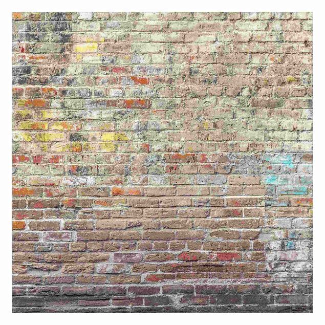 Wallpaper - Brick Wall With Shabby Colouring