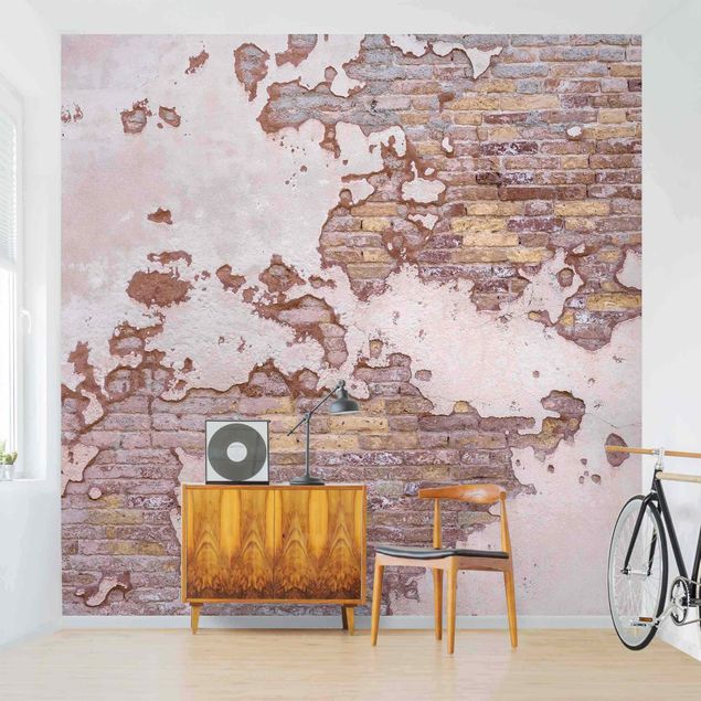 Wallpapers Brick Wall Rustic Shabby Plaster