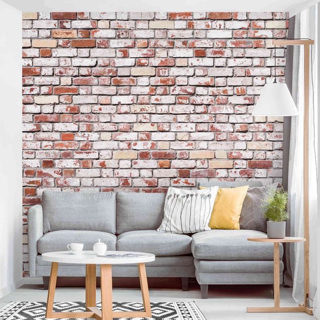 Wallpaper - Brick Wall Shabby Rustic