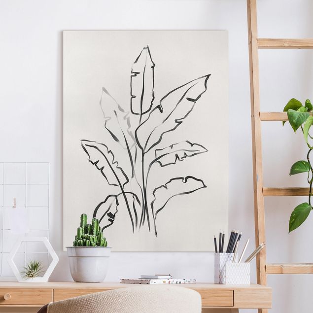 Canvas print - Banana Leaves Drawing