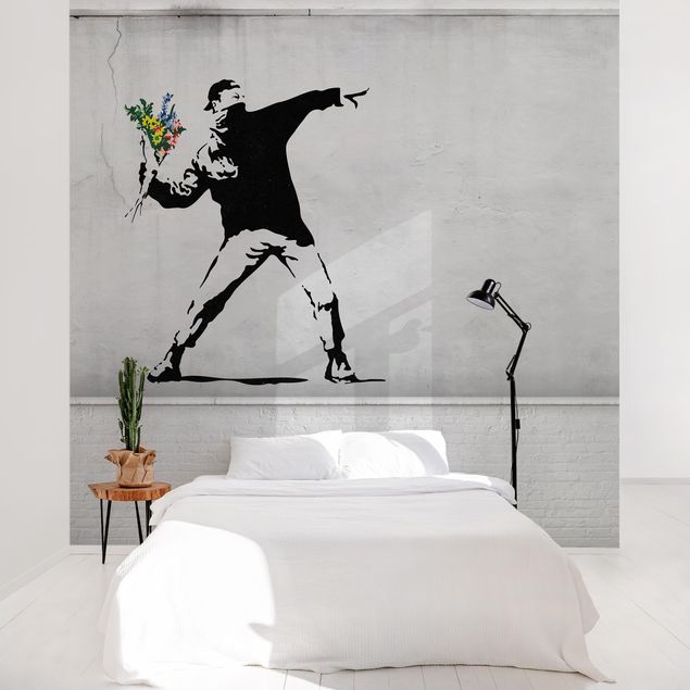 Wallpaper - Flower Thrower - Brandalised ft. Graffiti by Banksy