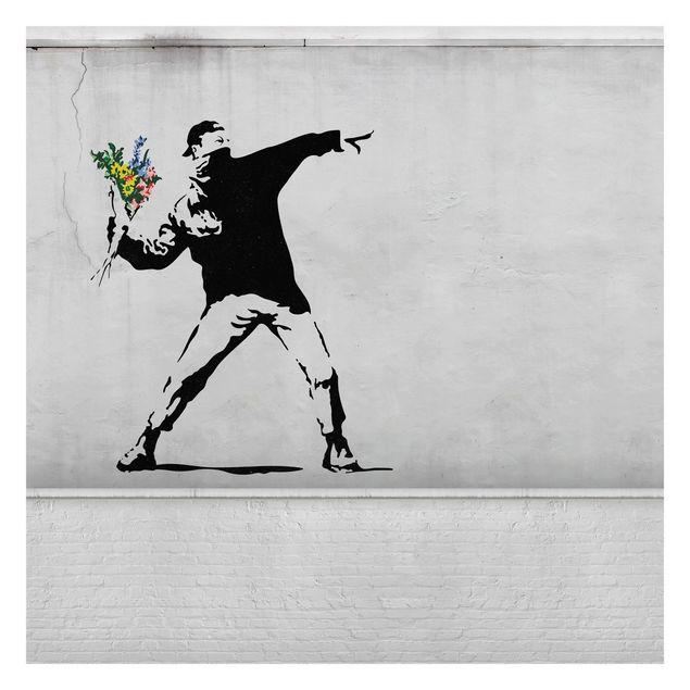 Wallpaper - Flower Thrower - Brandalised ft. Graffiti by Banksy