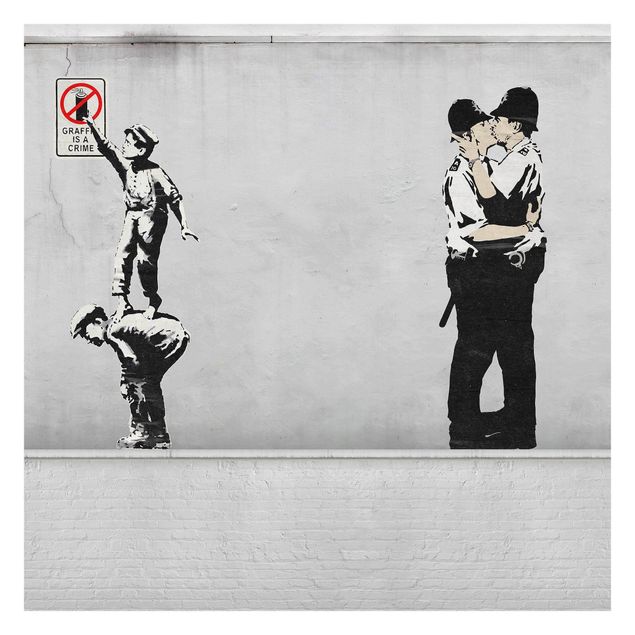 Wallpaper - Graffiti Is A Crime and Cops - Brandalised ft. Graffiti by Banksy