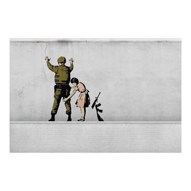 Wallpaper - Girl Frisking Soldier - Brandalised ft. Graffiti by Banksy