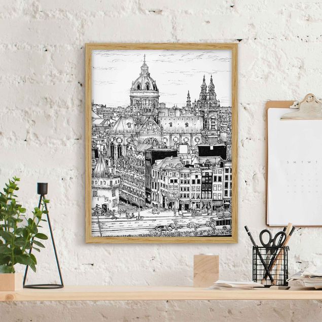 Framed poster - City Study - Old Town