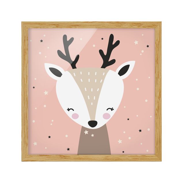 Framed poster - Happy Deer