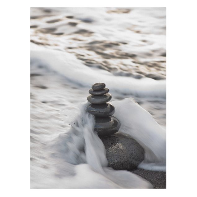 Print on canvas - Stone Tower And Wave