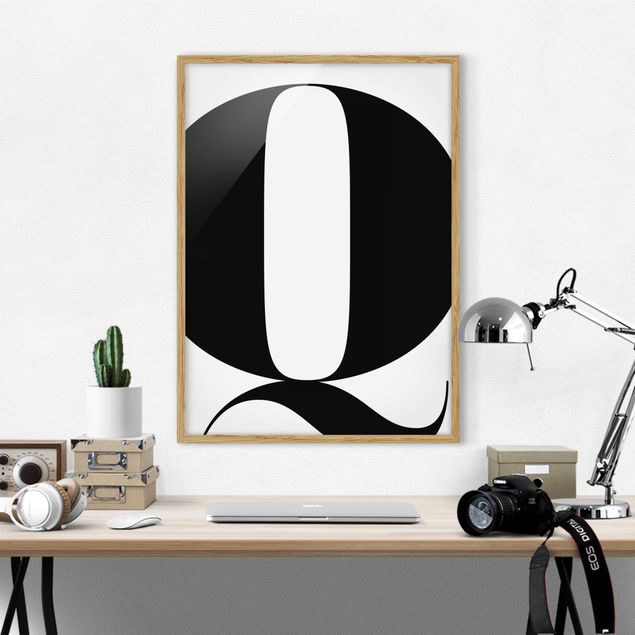 Framed poster - Antiqua Letter Q