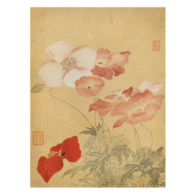 Print on canvas - Yun Shouping - Poppy Flower