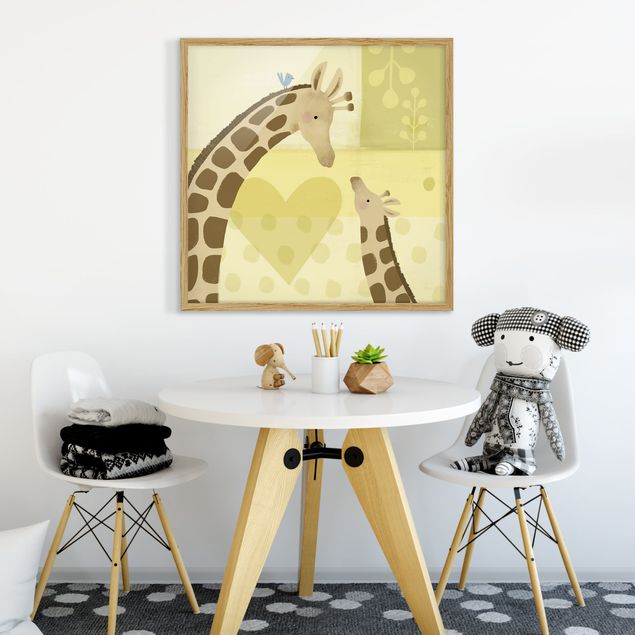 Framed poster - Mum And I - Giraffes