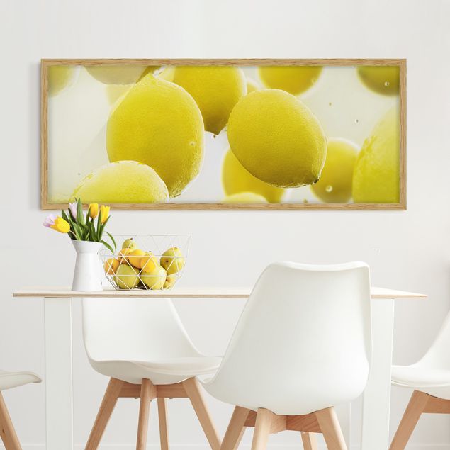Framed poster - Lemons In Water
