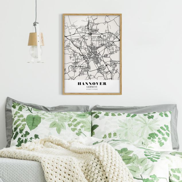 Framed poster - Hannover City Map - Classic