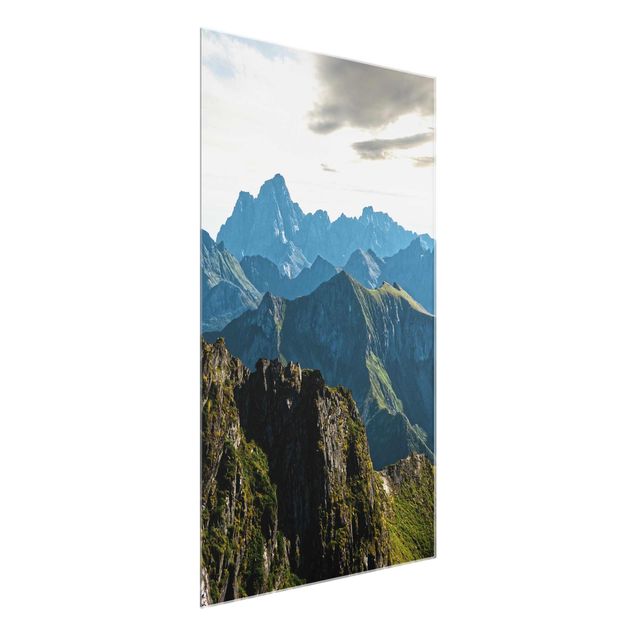 Glass print - Mountains On The Lofoten